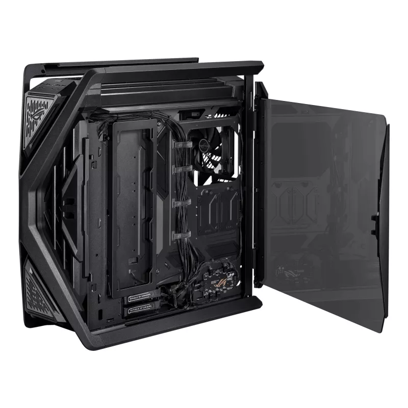 PC-Gehäuse ASUS ROG Hyperion GR701 BTF Edition Tower — schwarz, gehärtetes Glas, Unterstützung für E-ATX/ATX/microATX, 46 cm GPU, 420 mm oberer Radiator