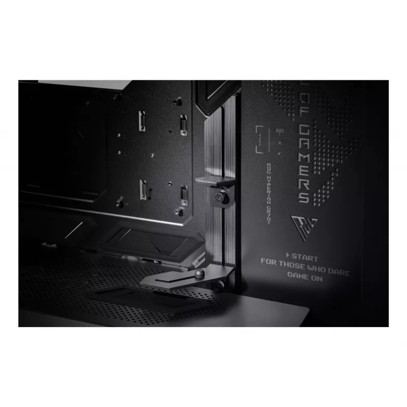 PC-Gehäuse ASUS ROG Hyperion GR701 BTF Edition Tower — schwarz, gehärtetes Glas, Unterstützung für E-ATX/ATX/microATX, 46 cm GPU, 420 mm oberer Radiator