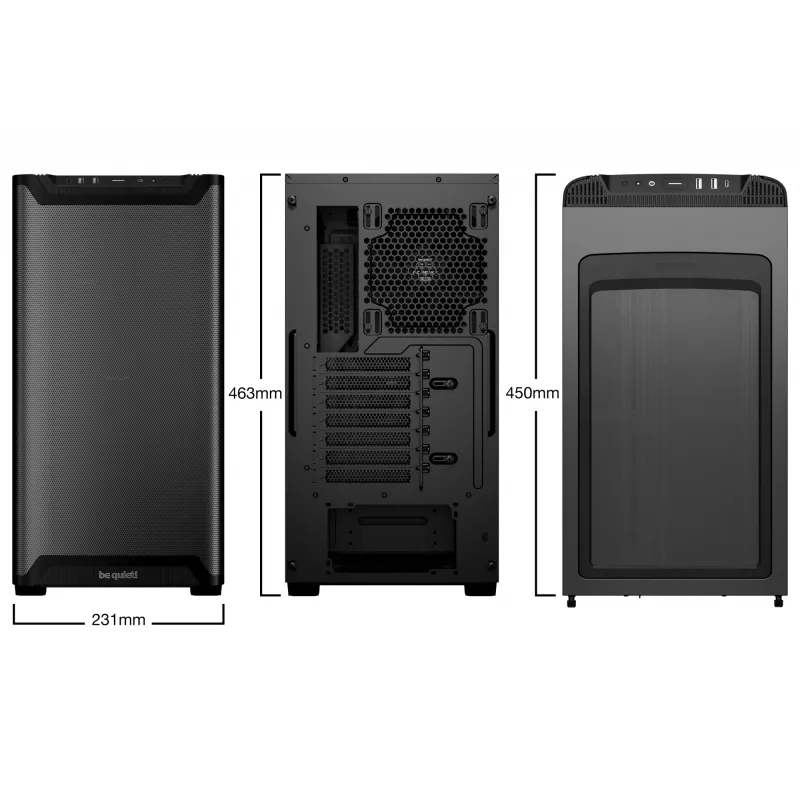 PC-Gehäuse be quiet! PURE BASE 501 Airflow Midi Tower Schwarz