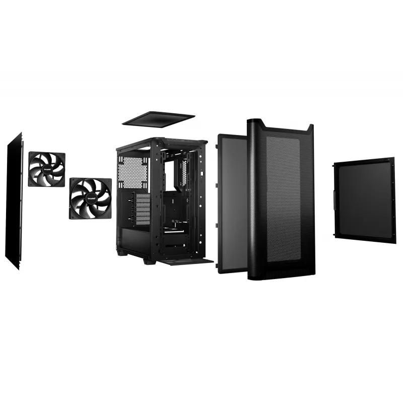 PC-Gehäuse be quiet! PURE BASE 501 Airflow Midi Tower Schwarz
