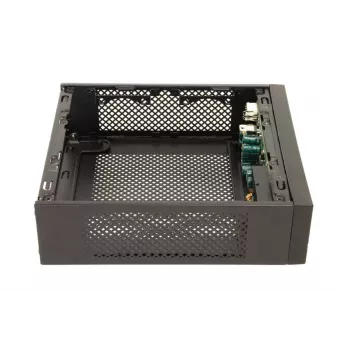 PC-Gehäuse CHIEFTEC IX-01B-OP Small Form Factor SFF Mini-ITX, 1×3,5-Zoll-Schacht, Stahl, schwarz