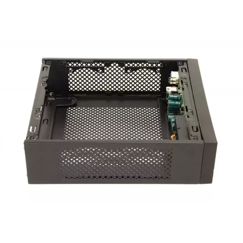 PC-Gehäuse CHIEFTEC IX-01B-OP Small Form Factor SFF Mini-ITX, 1×3,5-Zoll-Schacht, Stahl, schwarz