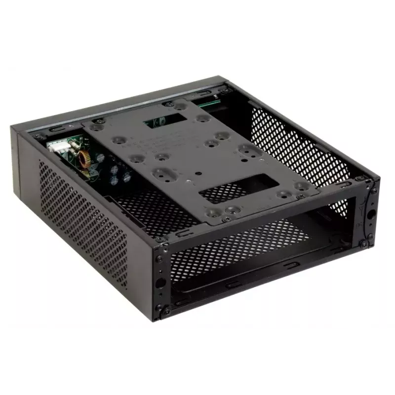 PC-Gehäuse CHIEFTEC IX-01B-OP Small Form Factor SFF Mini-ITX, 1×3,5-Zoll-Schacht, Stahl, schwarz