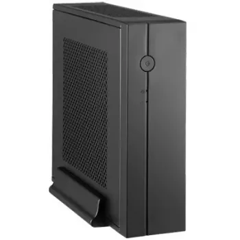 PC-Gehäuse CHIEFTEC IX-01B-OP Small Form Factor SFF Mini-ITX, 1×3,5-Zoll-Schacht, Stahl, schwarz