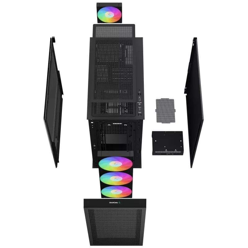 DEEPCOOL Ch560 Digital Midi Tower Gehäuse - Schwarz