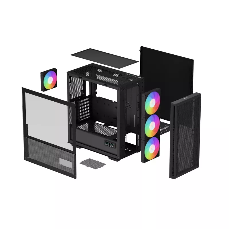 DEEPCOOL Ch560 Digital Midi Tower Gehäuse - Schwarz