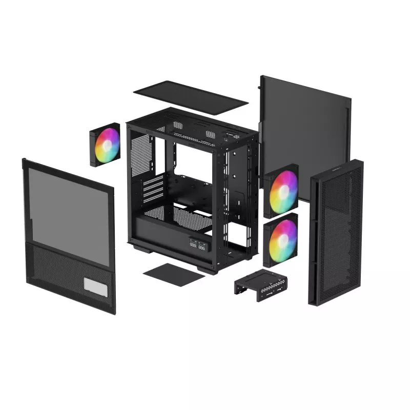 DEEPCOOL Ch360 Digital Micro Tower Gehäuse – Schwarz