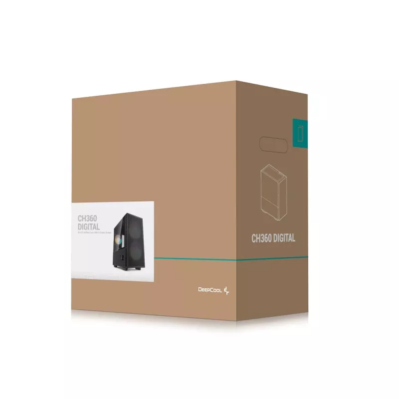 DEEPCOOL Ch360 Digital Micro Tower Gehäuse – Schwarz