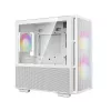DeepCool CH360 Micro-ATX PC-Gehäuse, Hartglas, ohne Netzteil, Weiß