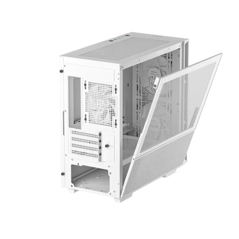 DeepCool CH360 Micro-ATX PC-Gehäuse, Hartglas, ohne Netzteil, Weiß