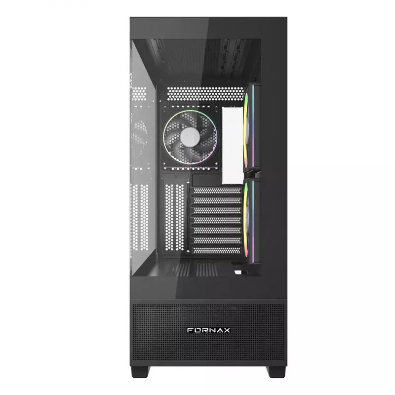 Computergehäuse GEMBIRD Fornax X550, ATX, Schwarz