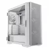 PC-Gehäuse MODECOM HORIZON FLOW MIDI Weiss — Midi-Tower, ARGB, gehärtetes Glas, micro ATX, USB-C, 3x140mm vorne, 1x140mm hinten, GPU bis 400 mm, CPU-Kühlerhöhe 172 mm