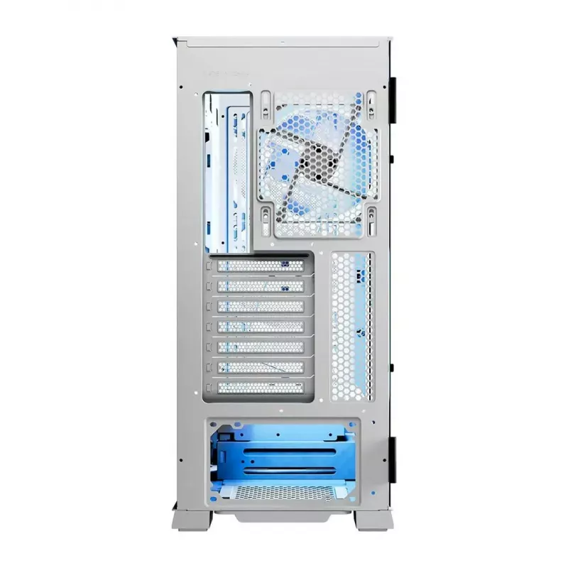 PC-Gehäuse MODECOM HORIZON FLOW MIDI Weiss — Midi-Tower, ARGB, gehärtetes Glas, micro ATX, USB-C, 3x140mm vorne, 1x140mm hinten, GPU bis 400 mm, CPU-Kühlerhöhe 172 mm