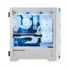 PC-Gehäuse MODECOM HORIZON FLOW MIDI Weiss — Midi-Tower, ARGB, gehärtetes Glas, micro ATX, USB-C, 3x140mm vorne, 1x140mm hinten, GPU bis 400 mm, CPU-Kühlerhöhe 172 mm