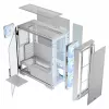 PC-Gehäuse MODECOM HORIZON FLOW MIDI Weiss — Midi-Tower, ARGB, gehärtetes Glas, micro ATX, USB-C, 3x140mm vorne, 1x140mm hinten, GPU bis 400 mm, CPU-Kühlerhöhe 172 mm