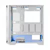 PC-Gehäuse MODECOM HORIZON FLOW MIDI Weiss — Midi-Tower, ARGB, gehärtetes Glas, micro ATX, USB-C, 3x140mm vorne, 1x140mm hinten, GPU bis 400 mm, CPU-Kühlerhöhe 172 mm