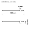 LED-Wandleuchte ActiveJet AJE-HILTON Patina Gold 13W 3000K 555lm 900mm Innenbereich CRI80
