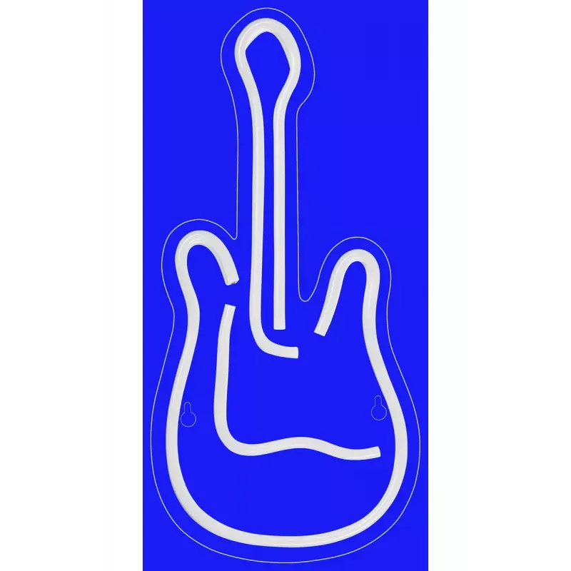 LED-Neon-Leuchtschild ActiveJet AJE-NEON GUITAR mehrfarbig USB 5V, 240×176×20 mm, Aufputzmontage