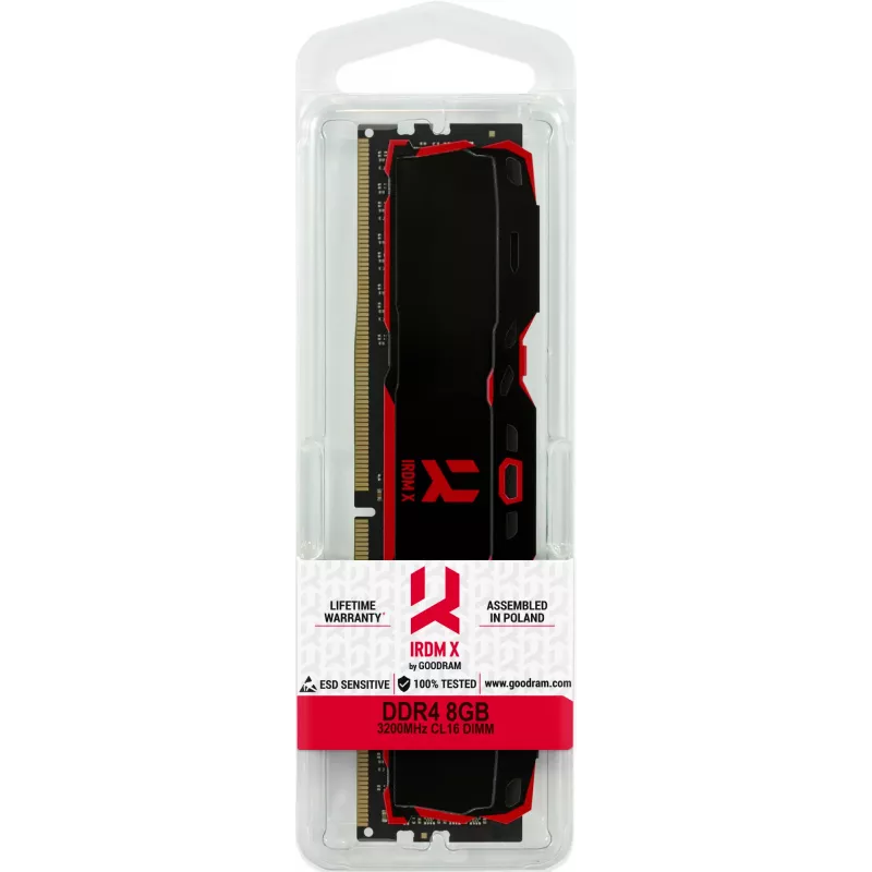 Desktop DDR4-Speichermodul GOODRAM IRDM X 8 GB 3200 MHz 288-Pin DIMM Schwarz