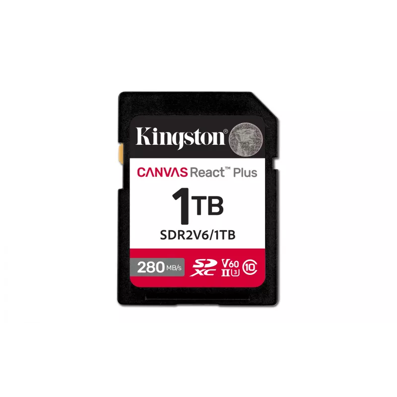 Kingston Technology 1TB Canvas React Plus SDXC UHS-II 280R/150W U3 V60 für Full HD/4K