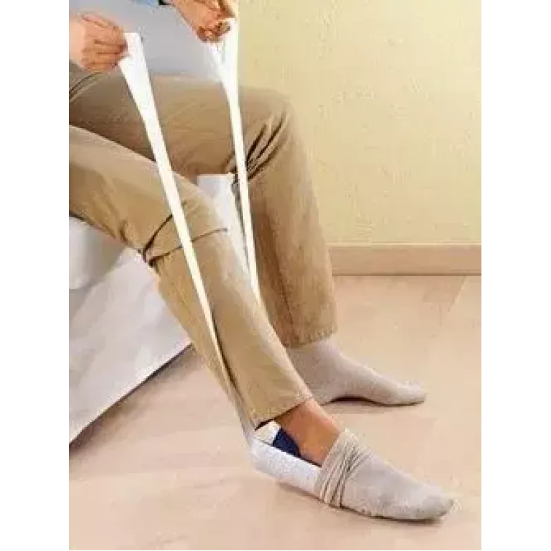 Anziehhilfe für Socken SUNDO 25010 – Sockenanziehhilfe aus Nylon, blau