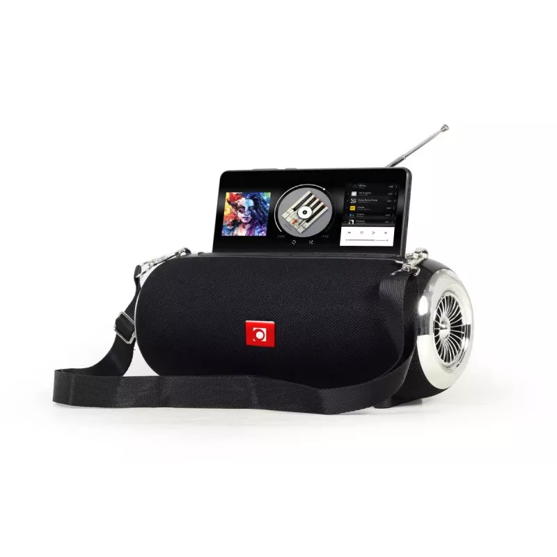 GEMBIRD tragbarer BT-Lautsprecher mit FM-Radio und Antenne - Schwarz