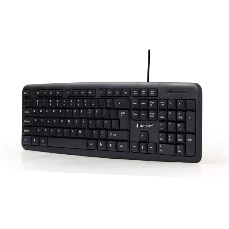 GEMBIRD KB-U-103 Standard - Tastatur - Kabelgebunden USB - Schwarz - Qwerty US/Int'l