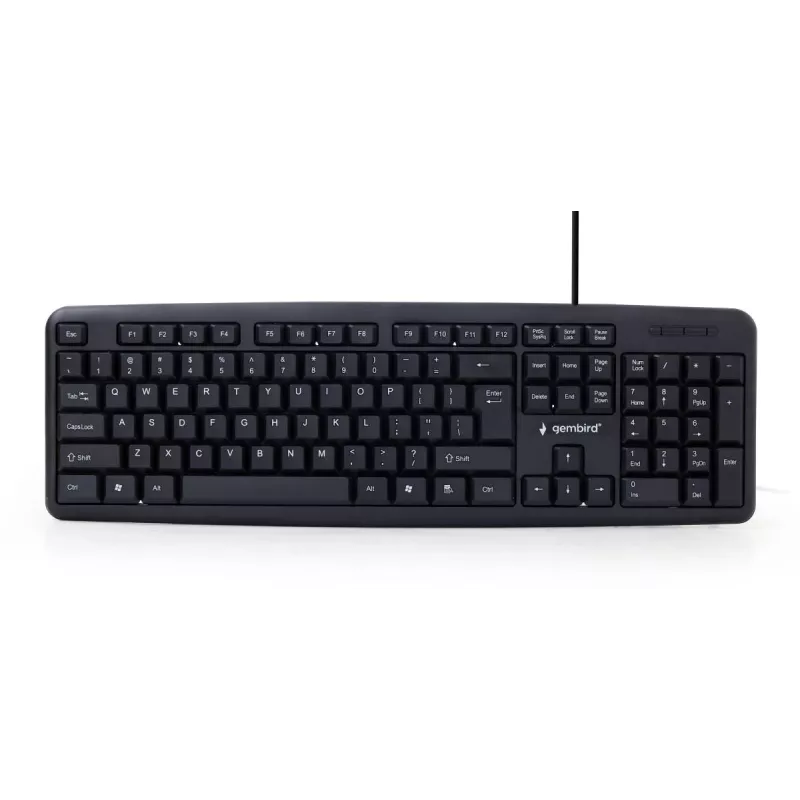 GEMBIRD KB-U-103 Standard - Tastatur - Kabelgebunden USB - Schwarz - Qwerty US/Int'l