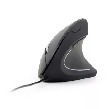 GEMBIRD optische Maus MUS-ERGO-01 - ergonomisch, 6 Tasten, Rad, USB, Schwarz