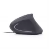 GEMBIRD optische Maus MUS-ERGO-01 - ergonomisch, 6 Tasten, Rad, USB, Schwarz