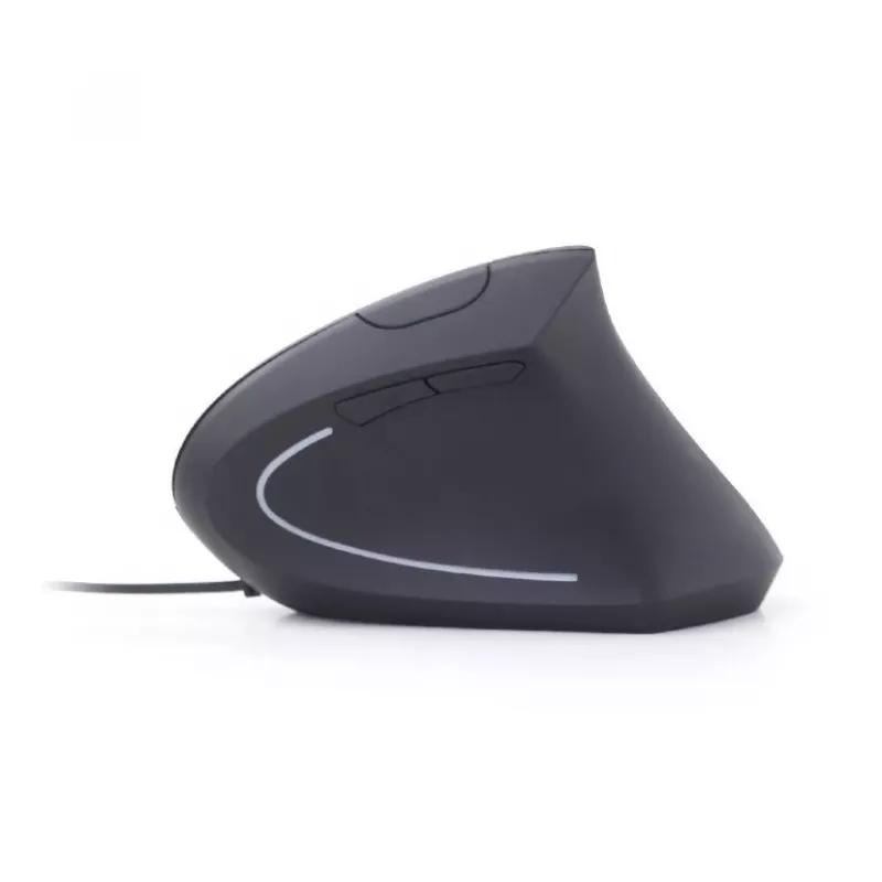 GEMBIRD optische Maus MUS-ERGO-01 - ergonomisch, 6 Tasten, Rad, USB, Schwarz