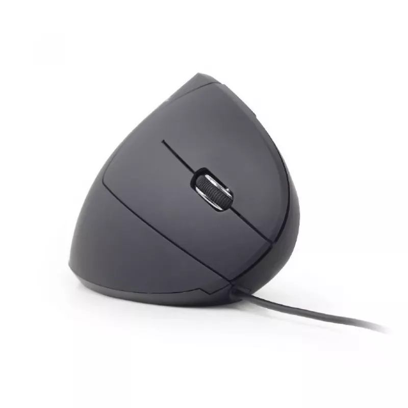 GEMBIRD optische Maus MUS-ERGO-01 - ergonomisch, 6 Tasten, Rad, USB, Schwarz