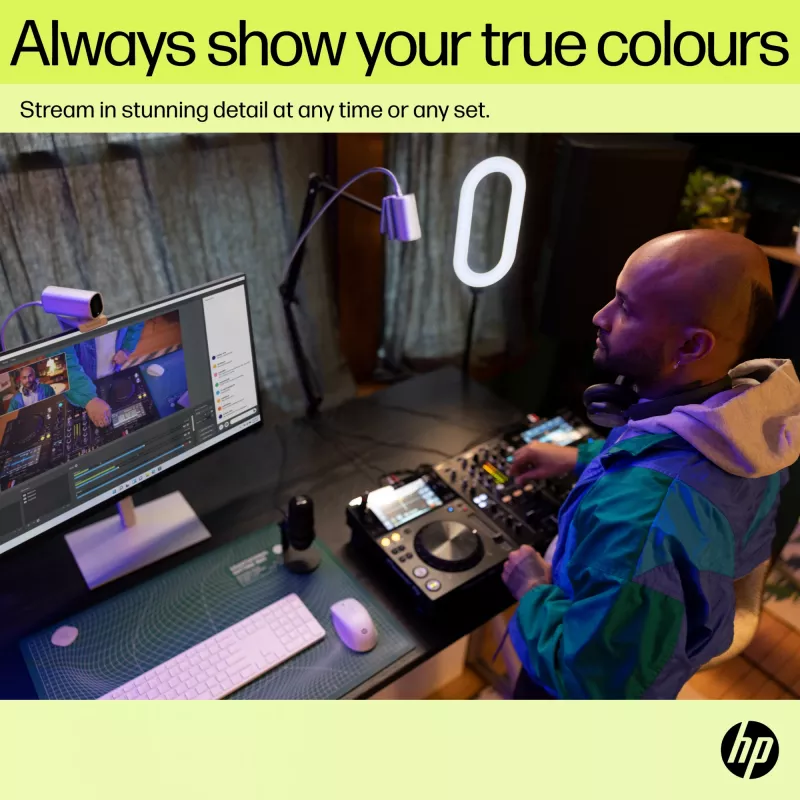 HP 960 4K Streaming-Webcam, 8 MP, 3840 x 2160 Pixel, 4K Ultra HD, 30 fps, 5x, Home