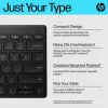 HP 350 Kompakte Multi-Device Bluetooth-Tastatur, kabellos, Bluetooth, mechanisch, QWERTY, Schwarz