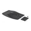 HP 960 Ergonomische kabellose Tastatur, Vollformat (100%), Kabellos, RF Wireless + Bluetooth, Membrane, QWERTZ, Schwarz