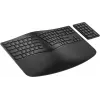 HP 965 Ergonomische kabellose Tastatur, Vollformat (100%), kabellos, RF Wireless + Bluetooth, Membrane, QWERTY, Schwarz