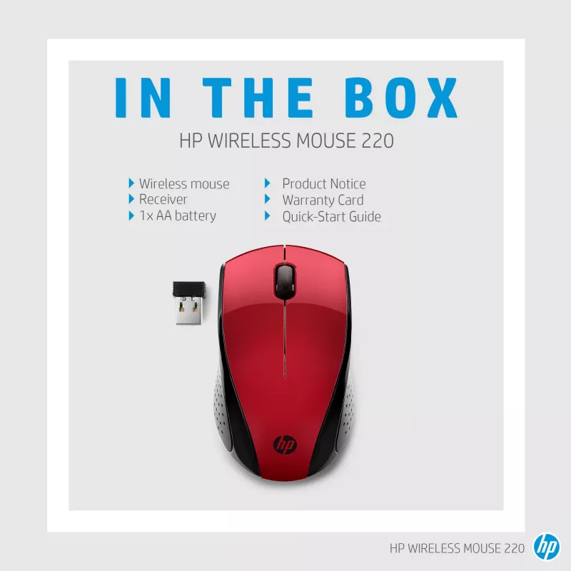 HP Wireless Maus 220 (Sunset Red)