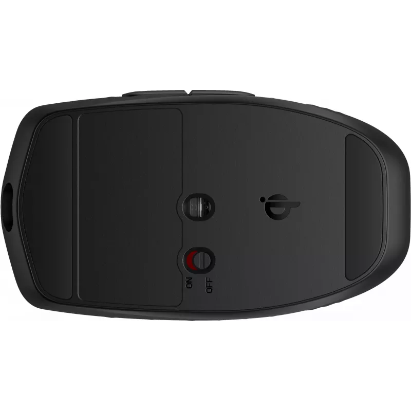 HP 690 Wiederaufladbare kabellose Maus, beidhändig, Bluetooth, 4000 DPI, Schwarz