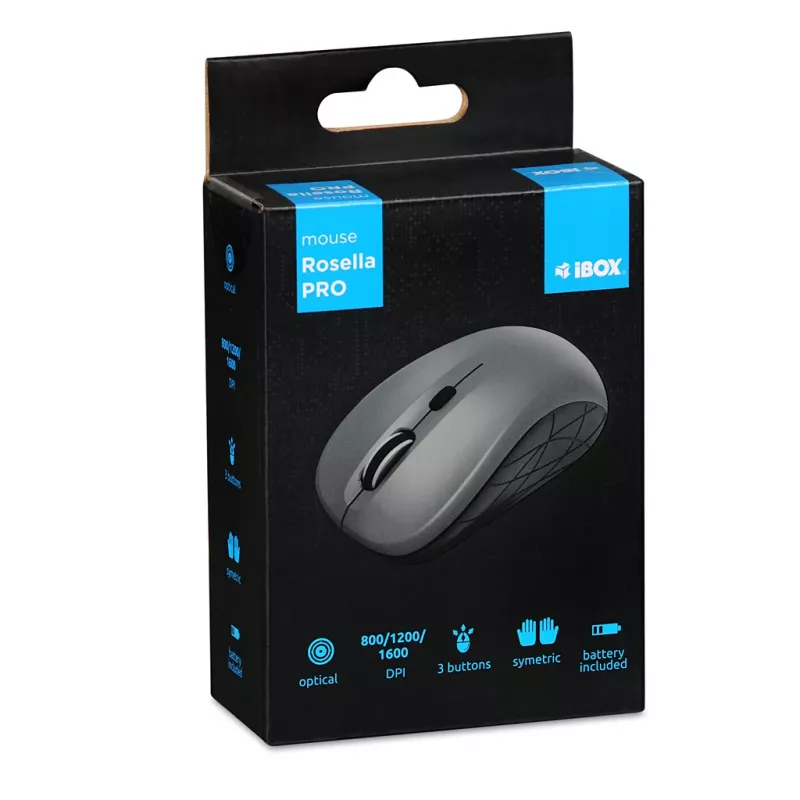 IBOX I009w - Rosella Kabellose optische Maus Grau