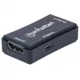 AV-Repeater Manhattan HDMI Repeater 4K@60Hz, 1xHDMI Ein-/Ausgang, 600 MHz Bandbreite, bis 40 m, Micro-USB-Stromversorgung, schwarz