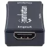 AV-Repeater Manhattan HDMI Repeater 4K@60Hz, 1xHDMI Ein-/Ausgang, 600 MHz Bandbreite, bis 40 m, Micro-USB-Stromversorgung, schwarz