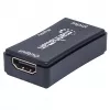 AV-Repeater Manhattan HDMI Repeater 4K@60Hz, 1xHDMI Ein-/Ausgang, 600 MHz Bandbreite, bis 40 m, Micro-USB-Stromversorgung, schwarz