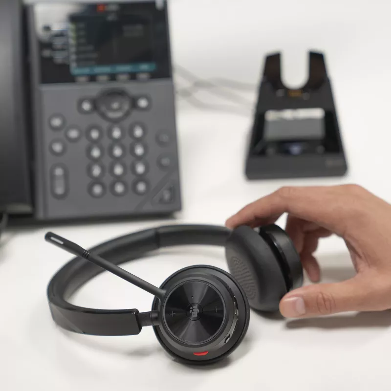 HP Poly Voyager 4320-M +USB-A auf USB-C Kabel +BT700 Dongle, Kabellos, Büro/Callcenter, 20 - 20000 Hz, 162 g, Headset, Schwarz