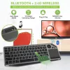 Techly ICTB9801TB Tastatur Universal RF Wireless + Bluetooth QWERTY US English Schwarz