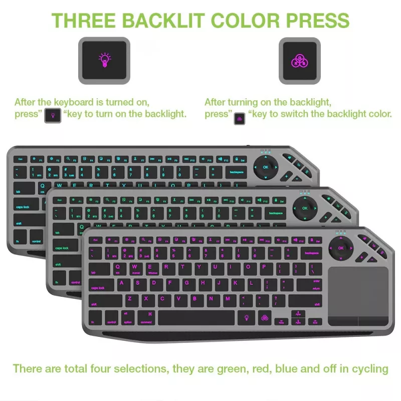 Techly ICTB9801TB Tastatur Universal RF Wireless + Bluetooth QWERTY US English Schwarz
