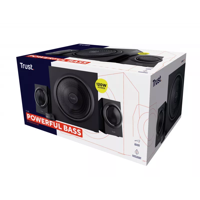 Trust Yuri Lautsprecherset 60 W Universal Schwarz 2.1 Kanäle 1-Weg 15 W