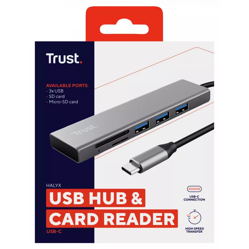 Trust Halyx USB 3.2 Gen 1 (3.1 Gen 1) Type-C 104 Mbit/s Aluminium