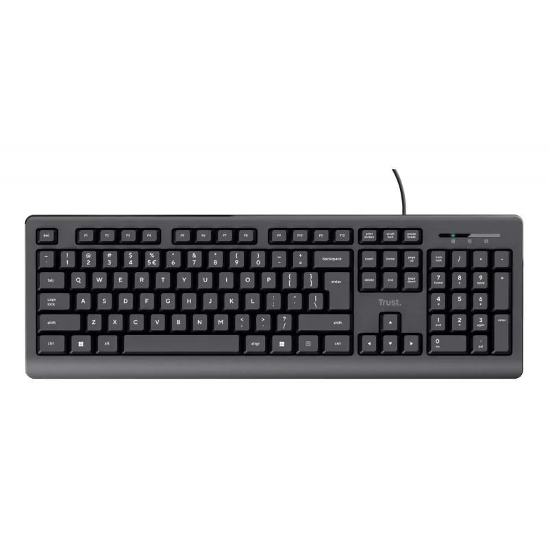 Trust 24639 Tastatur Office USB US-Englisch Schwarz