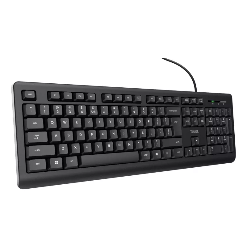 Trust 24639 Tastatur Office USB US-Englisch Schwarz