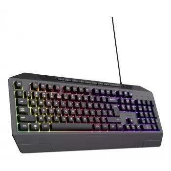 Kabelgebundenes Gaming-Tastatur TRUST GXT 836 Evocx USB QWERTY US-Englisch, RGB-Beleuchtung, Handgelenkauflage, 114 Tasten, 110%-Layout